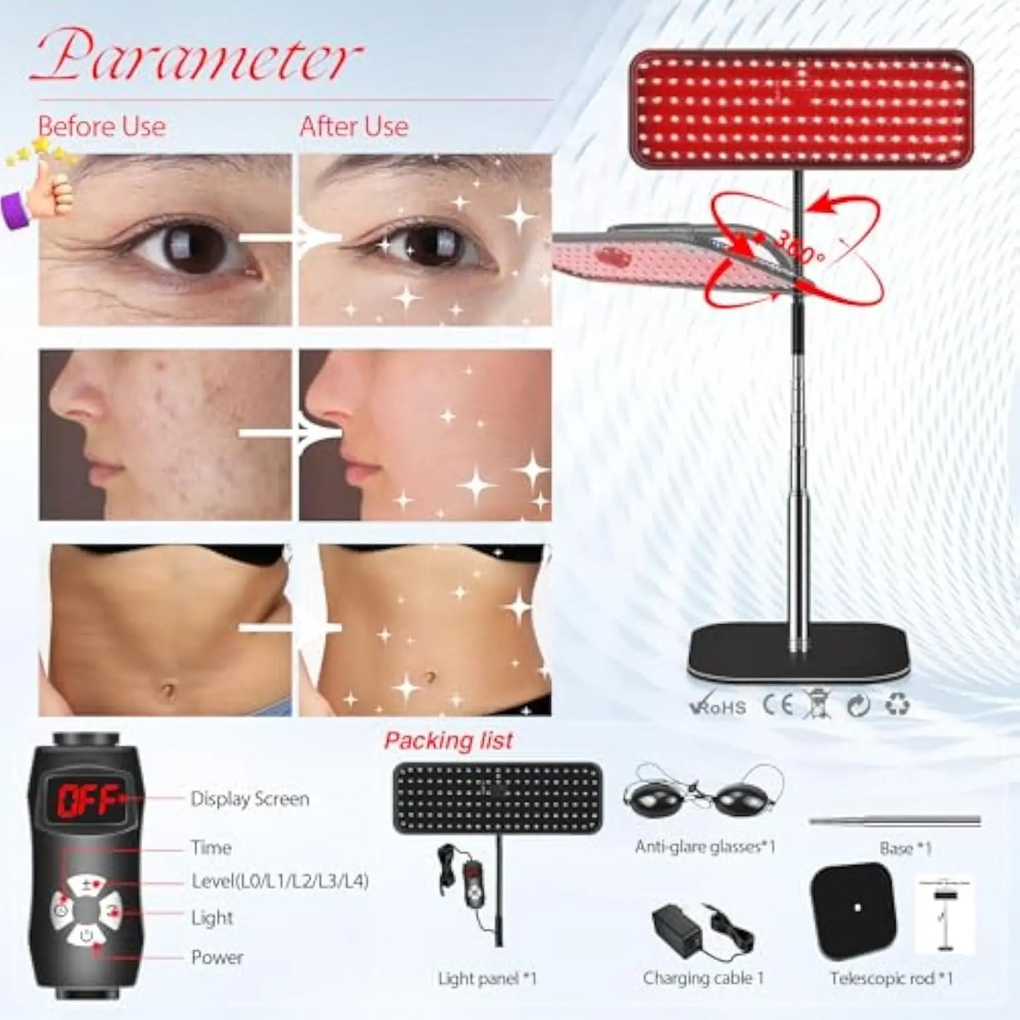 Red Light Therapy Lamp